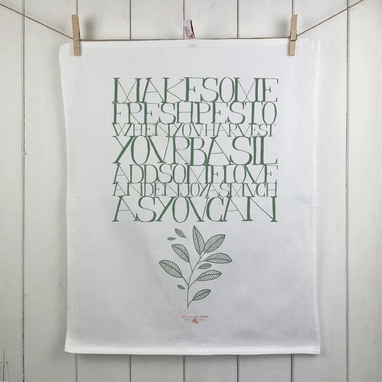 Geschirrtuch Basilikum